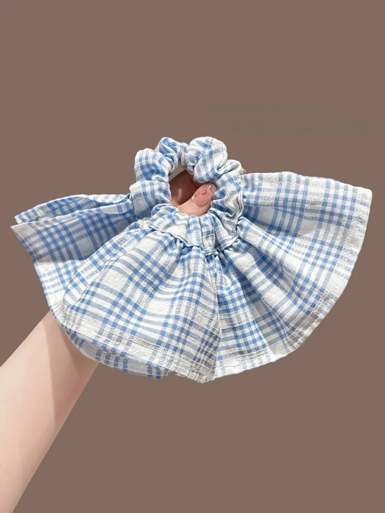 

Tartan Skirt Hair Ties Women's Hair Ba French Sle Fre out Faion Accories Summer Must-Haves Versatile Hair Ba