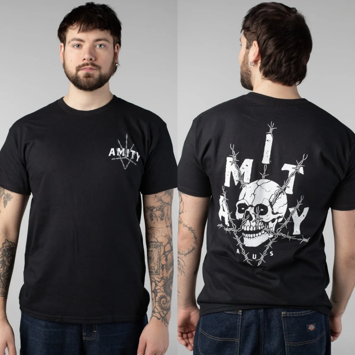 Neues The Amity Affliction Grafik-Baumwoll-T-Shirt, Unisex, Sommer, kurzärmelig, modisches Marken-T-Shirt, luxuriöses, lässiges Vintage-T-Shirt – Detail 3