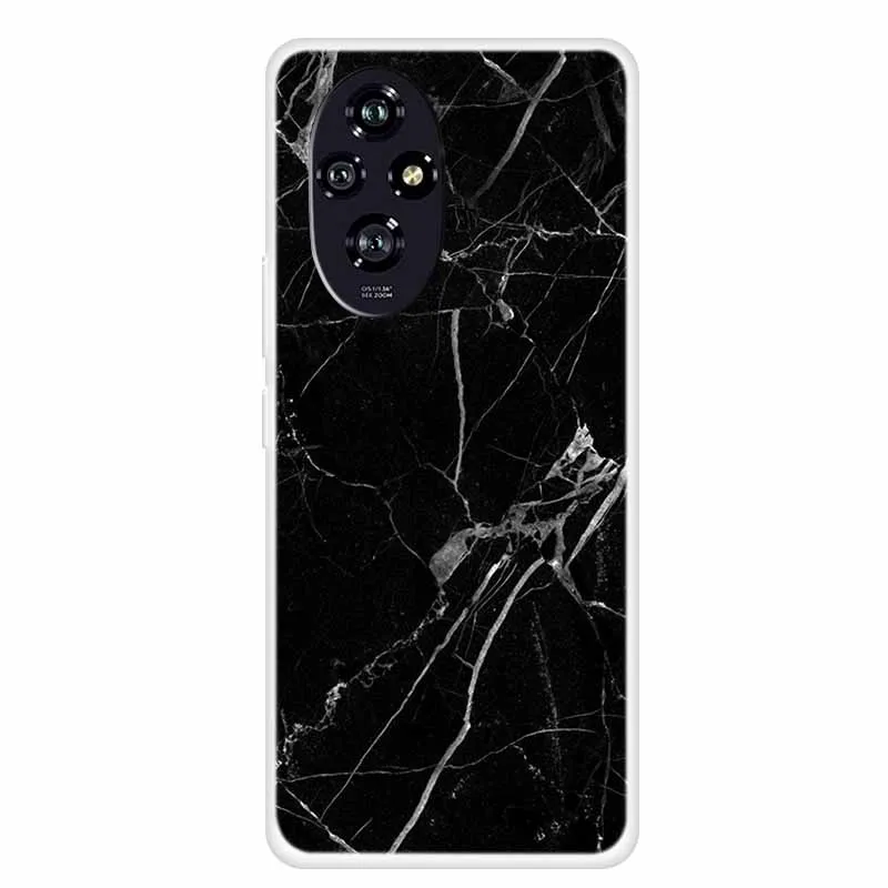 Transparent Clear Soft Case for Huawei Honor 200 Silicone TPU Phone Back Cover for Honor 200 pro Lite Shield Marble Print Coque