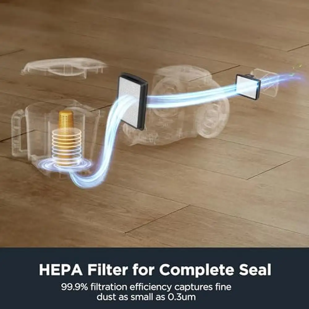 Powerful 1000W Canister Vacuum Cleaner HEPA Filter Bagless with Retractable Cord and 4 Cleaning Tools Blue Home Pet Friendly