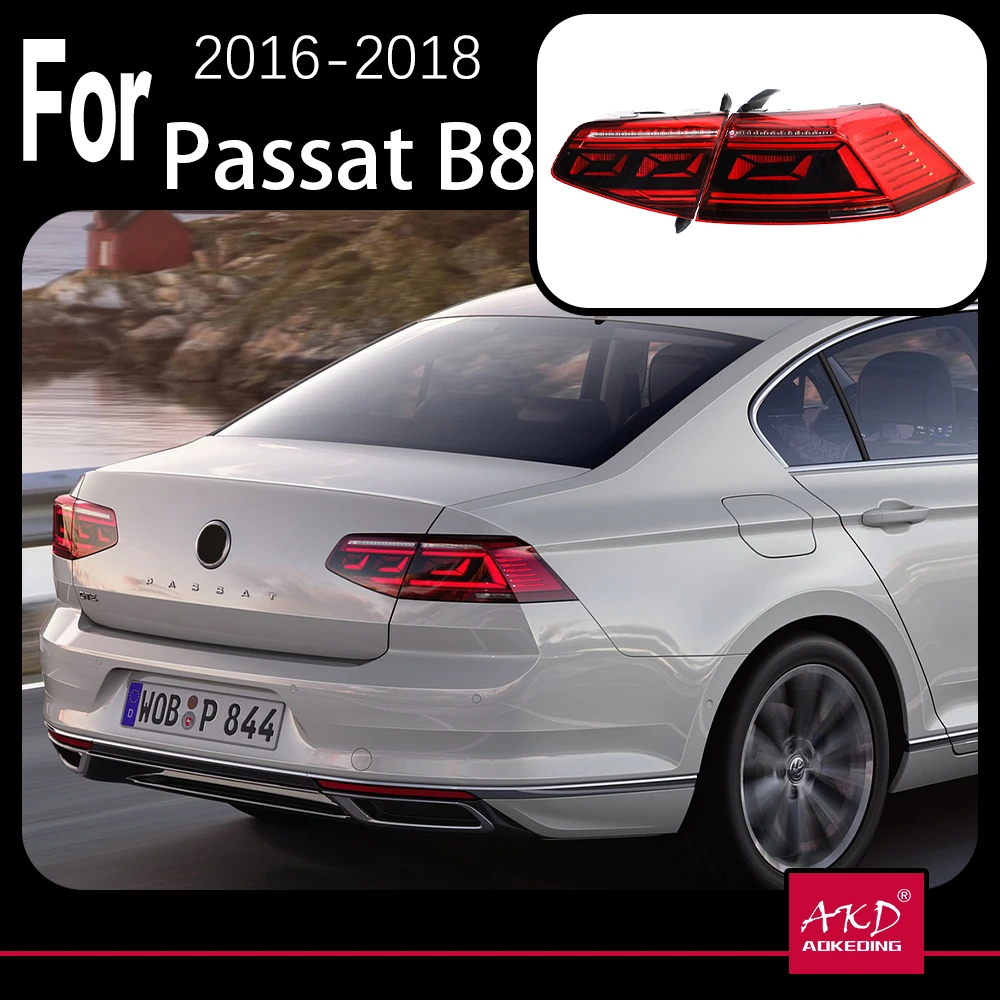 DAKD Auto Styling Für VW Passat B8 Rücklicht 2015-2019 Magotan LED Rücklicht LED DRL Dynami Signal Bremse reverse Auto Zubehör