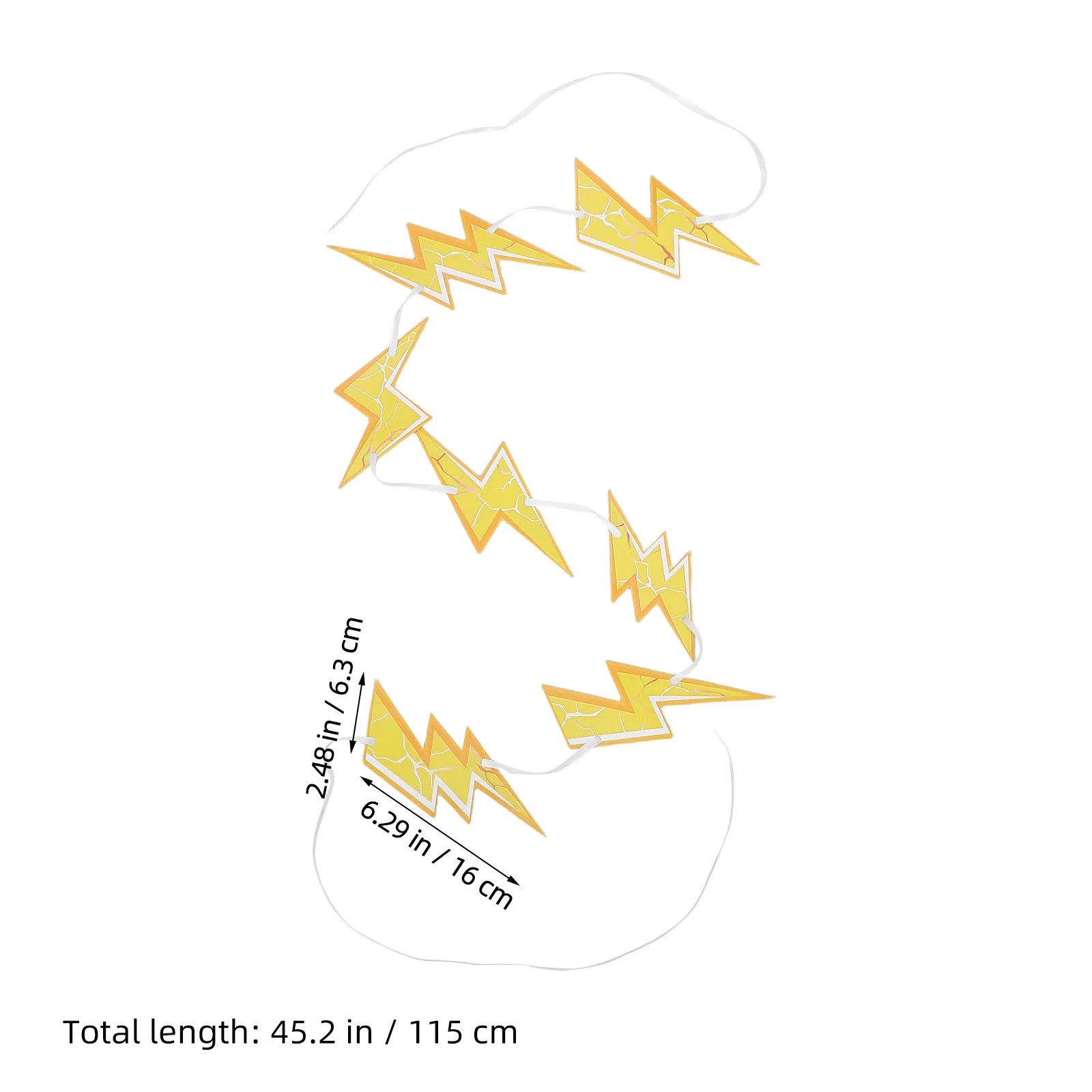 5Pcs Flash Weather Hanging Pendant Decorations Yellow Ceiling Swirls Party Streamers Birthday Baby Showers Supplies Weather view 3