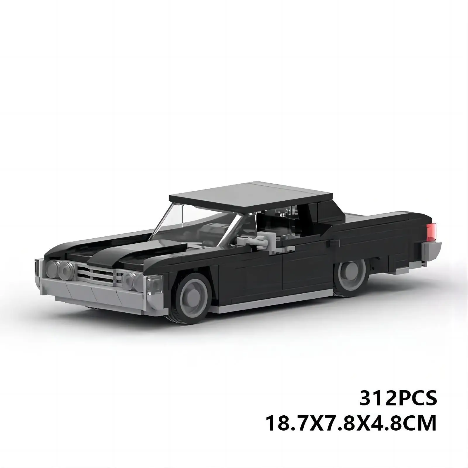

312PCS Technical 1965 Lincoln Continental Matrixed Speed Vehicles Sets Building Blocks Kid Toys Holiday Birthday Gift