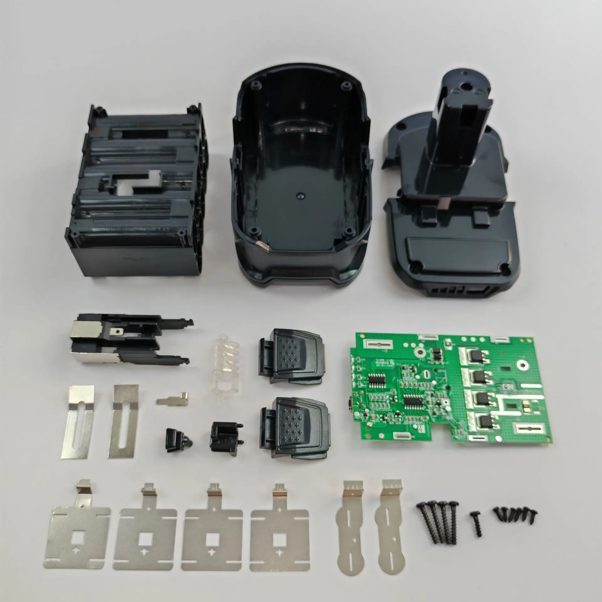 18V Slide Battery Shell Kit Compatible with P108 6.0Ah 18650 10 Cells High Drain High Current BMS for Cordless Power Tools