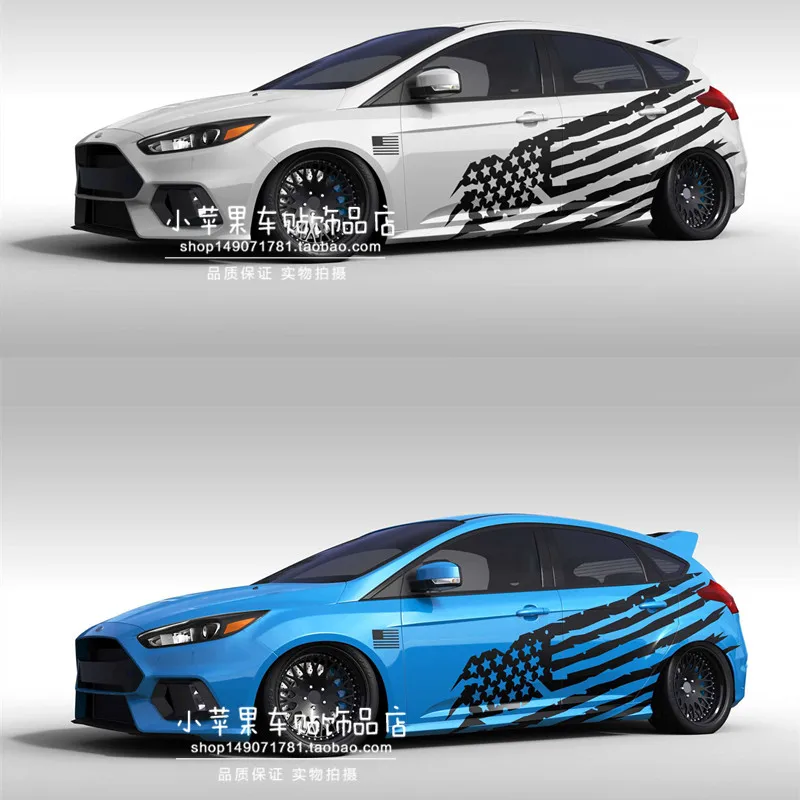 New Car Sticker Vinyl Body Modified Car Decal FOR Ford Focus 2012-2022 Body Flag Decorative Car Film