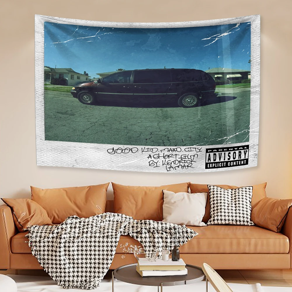 Classic Rapper Tapestry Kendricks Singer Lamars Album Cover Flag Home Decoration Bedroom Dorm Background Concert Banner Fan Gift