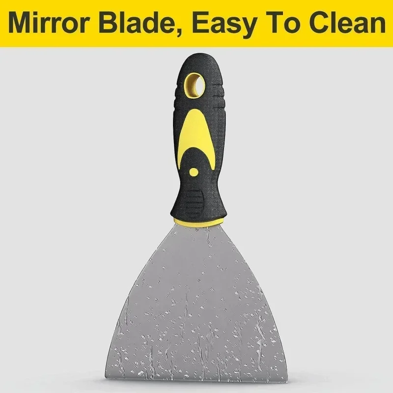 Multi-Purpose Stainless Steel Putty Knife Set 2/3/4/5 Inch, Paint Scraper Shovel for Construction & Household Use