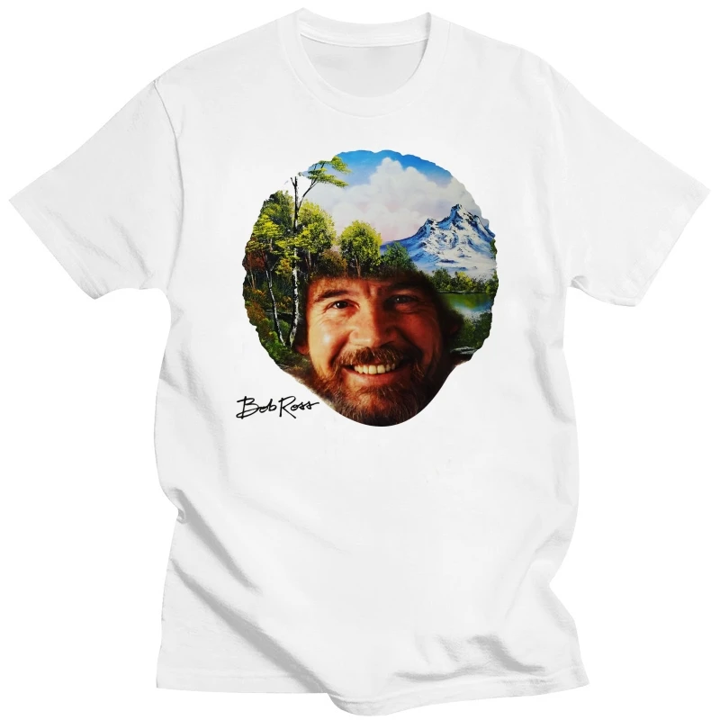 Bob Ross, Artist, The Joy Of Painting, PSB, U.S. Cult Tv, Netflix, Happy Trees  Cool Casual pride t shirt men Unisex Fashion