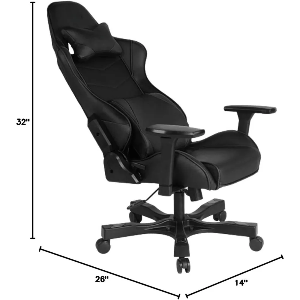 Gaming Chairs, Ergonomic, Office Chair, BACKREST RECLINE, High Chair and Lumbar Pillow for Computer Desk, Game Chairs