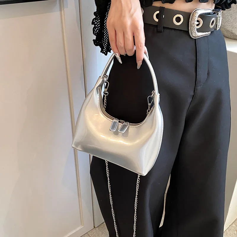 Women's Underarm Bag For Summer Can Be Carried By Hand Crossbody Mini Bag With High-End Glossy Finish Unique Design Versatile