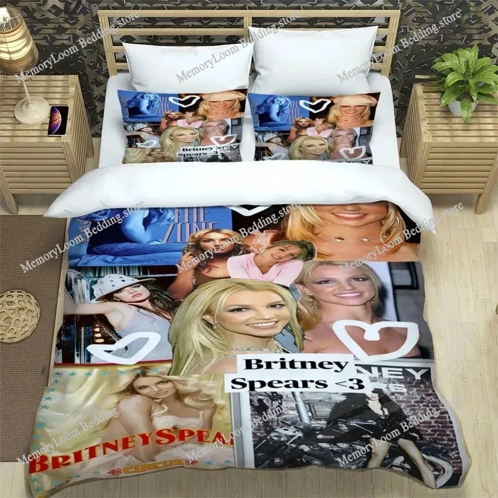 Britney Spears Duvet Cover Pillowcase Bedding Set Adult Boys Girls Bedroom Decoration Children Gift Single Double Large Size