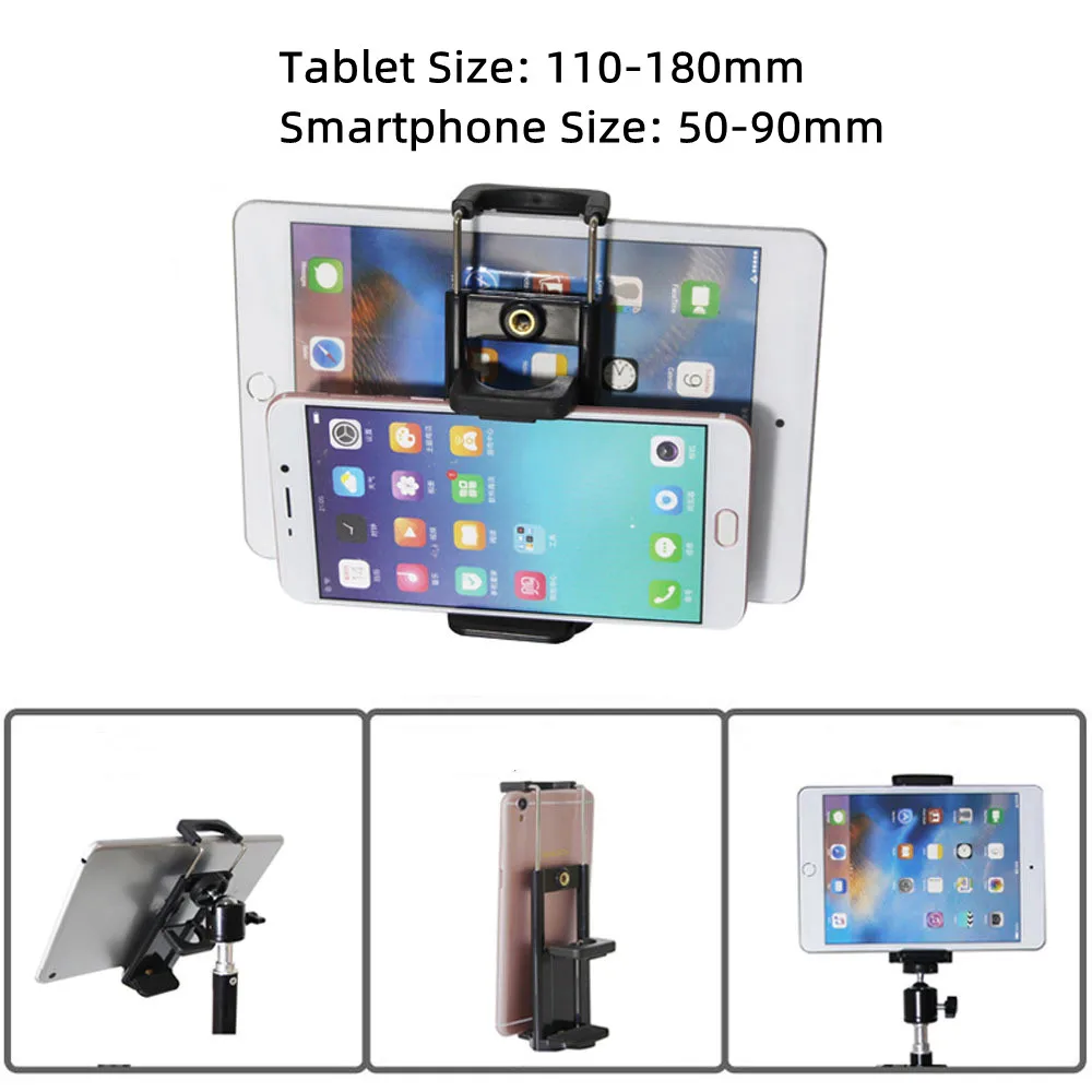 Aluminum Mobile Phone Tripod Stand with Bluetooth for iPhone iPad Tablet Camera Selfie Stick Tripod for Vlog YouTube Live Tiktok