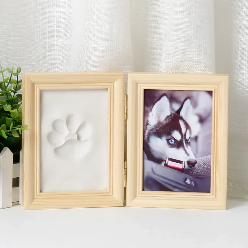 

Pet Footprint Pad Non-toxic Footprint Pad with Photo Frame Dog Paw Print Souvenir Cat Footprint Mud