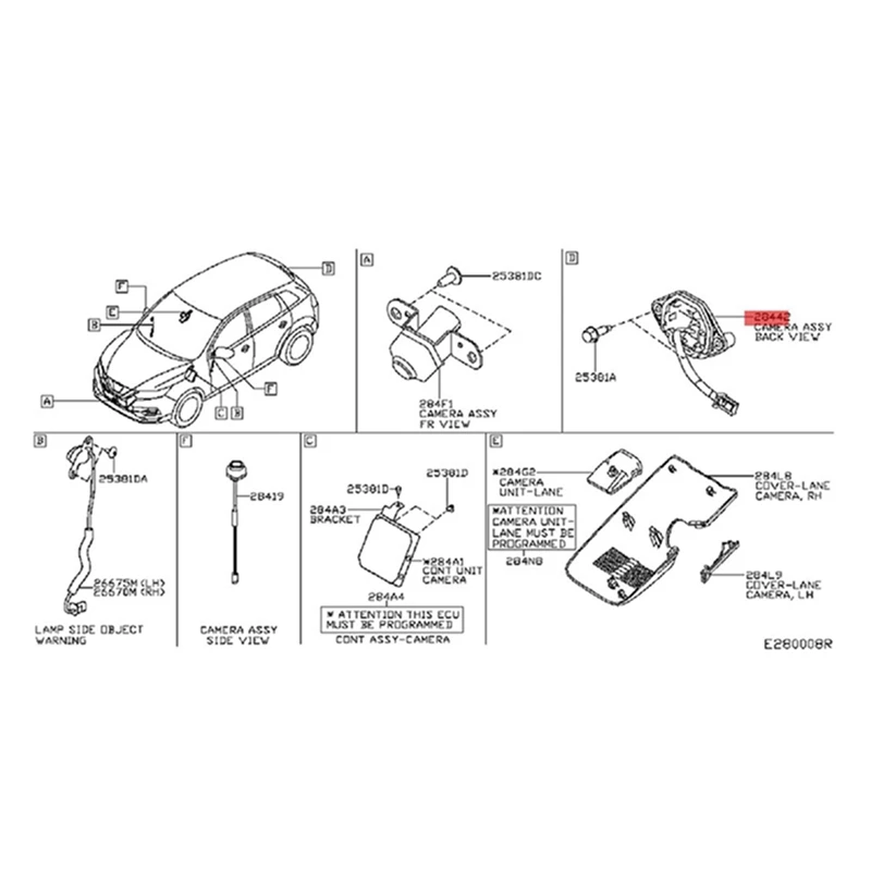 Telecamera per retrovisione per auto muslimexayp per Nissan Qashqai J11 2015-2019 telecamera per retromarcia con assistenza al parcheggio