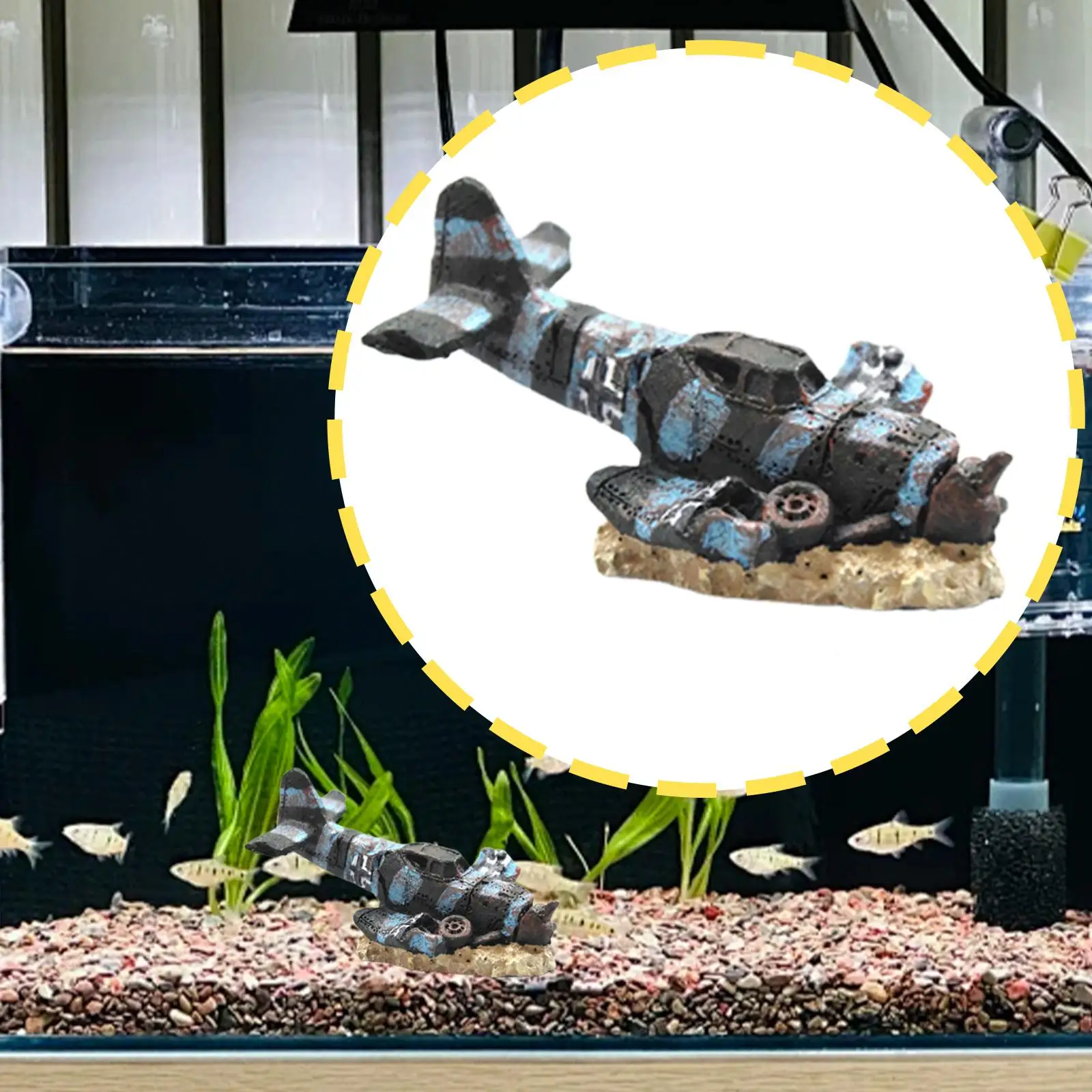 Aquarium Decoration Scenery Mini Simulation Fish Tank Decor for Reptile Box