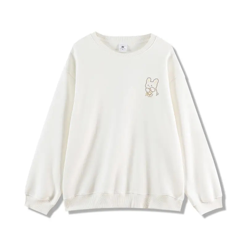 Women'S Cropped Sweatshirts Autumn Ladies Clothes Causal Designed American-Style Sweatwear Femme Simplified Solid-Color Y2K