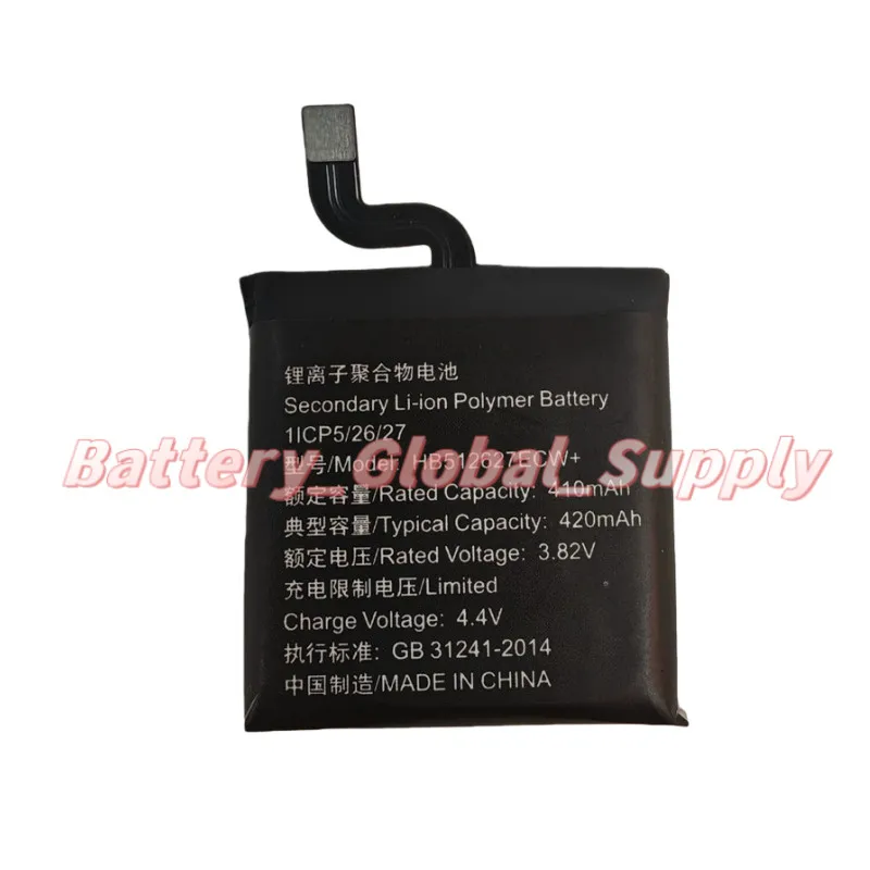 

3.82V 410MAH battery, suitable for watch 1 HB512627ECW + FTN-B19 fast delivery, brand new 1 piece -