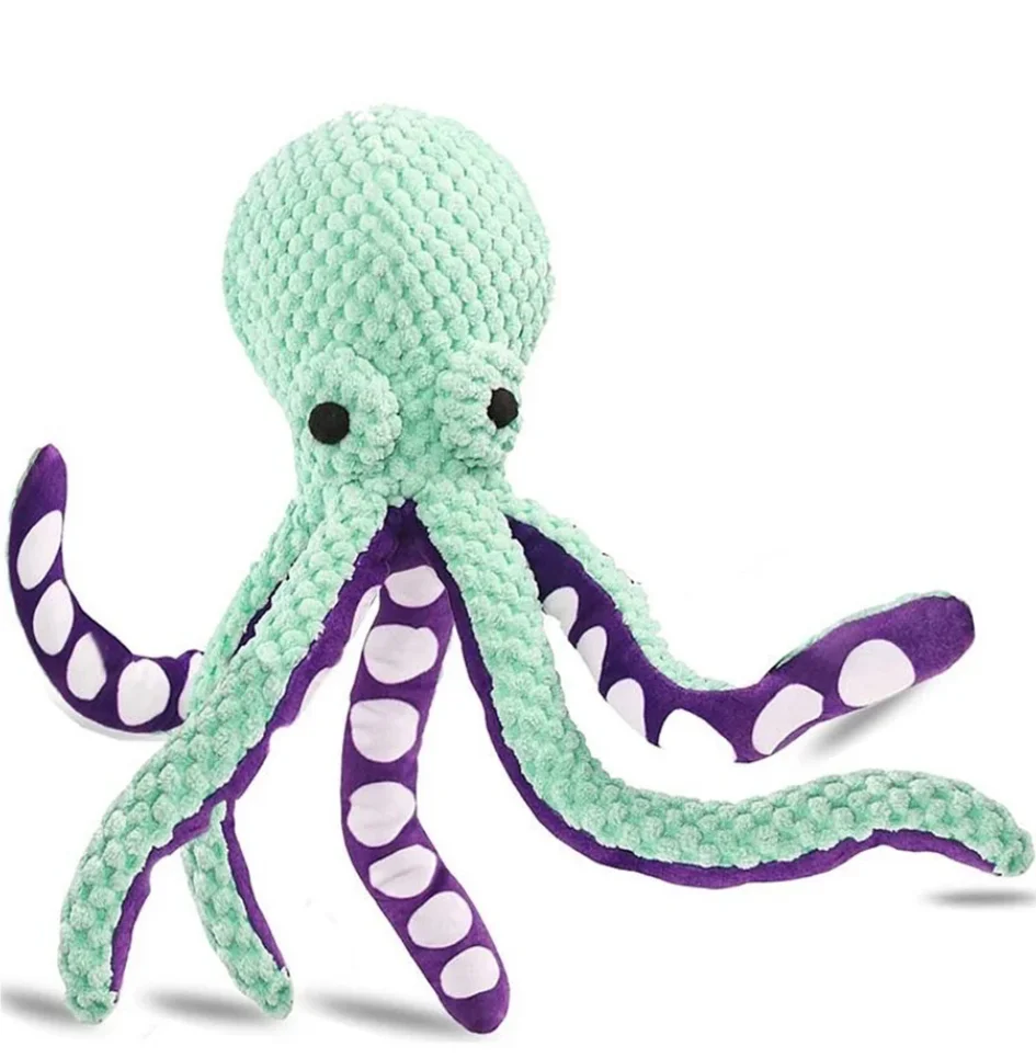 Dog pet plush octopus toy interactive sound anti-demolition home large and small dog boredom companion toy - Image 6