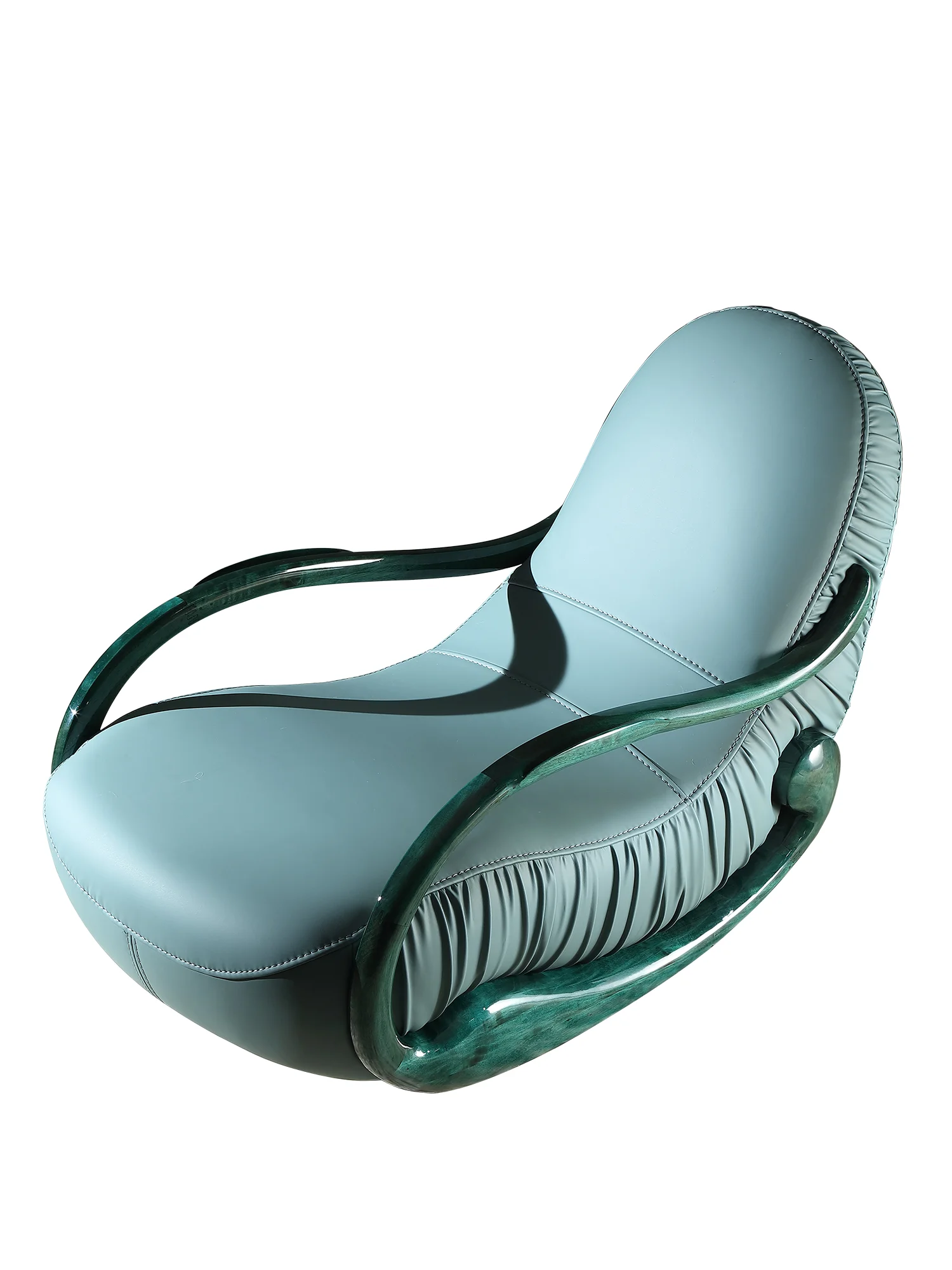 

Art recliner rocking chair solid wood leather fashion casual sofa chair