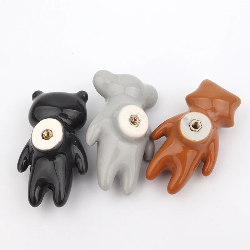 Keramik Karton Knopf Panda Fuchs Koala Esel Geformt Kinder Zimmer Hardware Museum Kabinett Knöpfe Schublade Knöpfe Schrank Griff