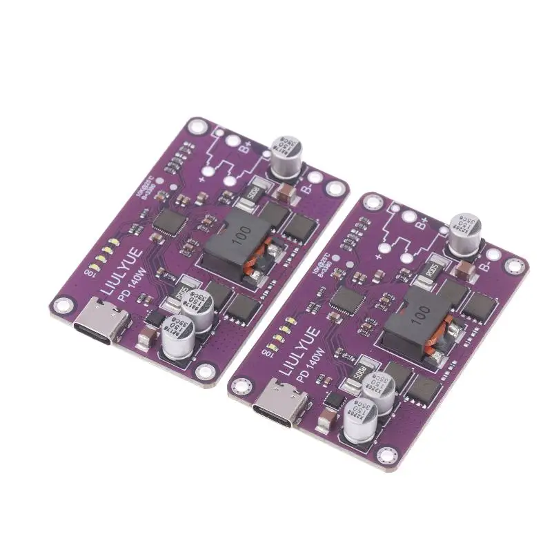 59*38 مللي متر PD3.1 140 واط وحدة شاحن سريع 3-6S شاحن بطارية ليثيوم وحدة تفريغ نوع C واجهة الداعم QC3.0 2.0 AFC FCP #2