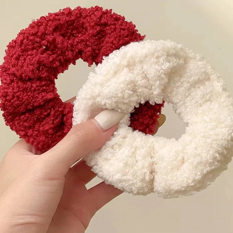 

Плюшевые бархатные резинки для волос Тедди, резинки для волос для толстой кишки, аксессуары для волос во французском стиле ретро для женщин и девочек, Corbatas Para El Cabello