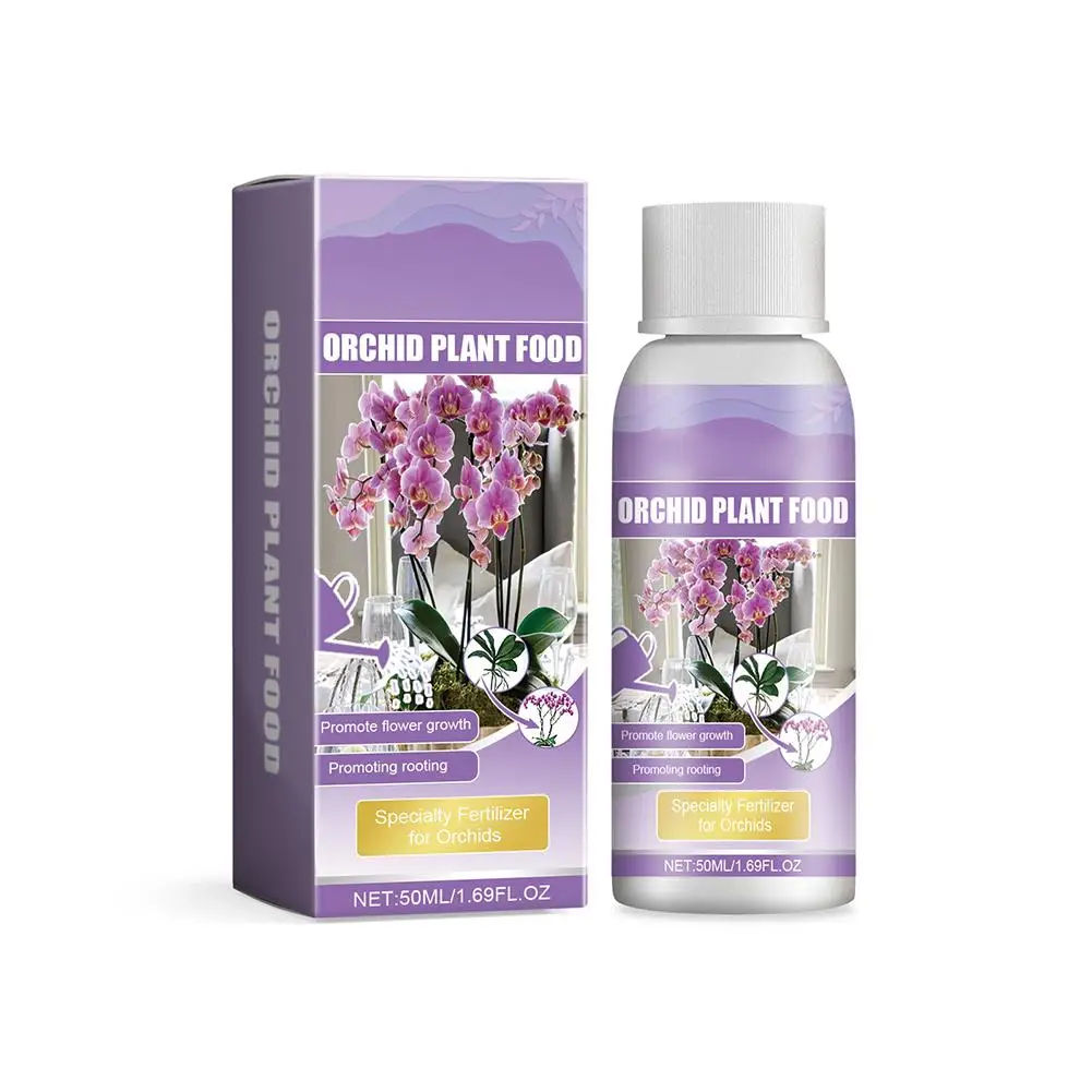Orchid Liquid Fertilizer 50ml Compound Plant Nutrient Solution for Hydroponic Flowers and Indoor Garden Care