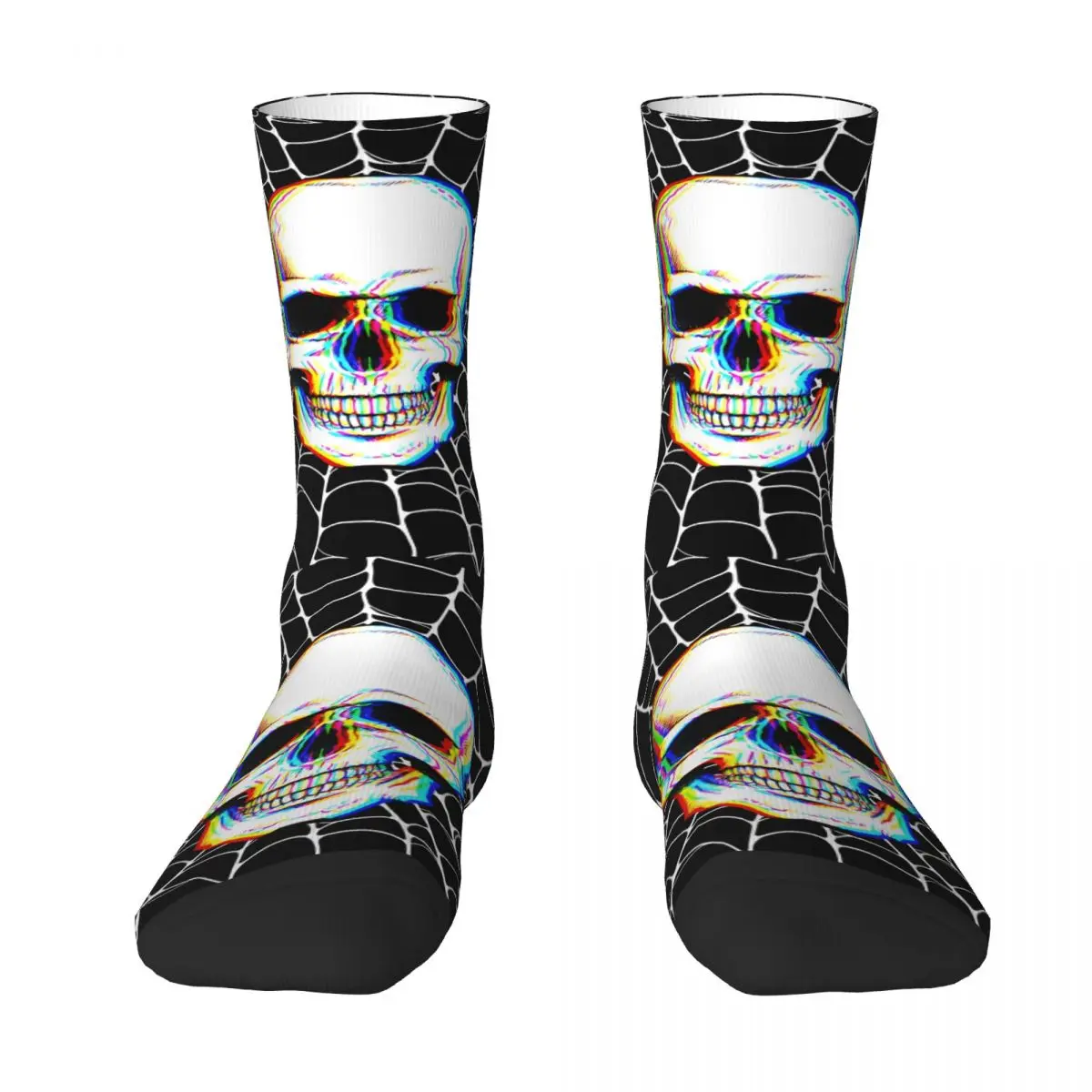 Spiderweb Skull Men Socks Outdoor Novelty Spring Summer Autumn Winter Stockings