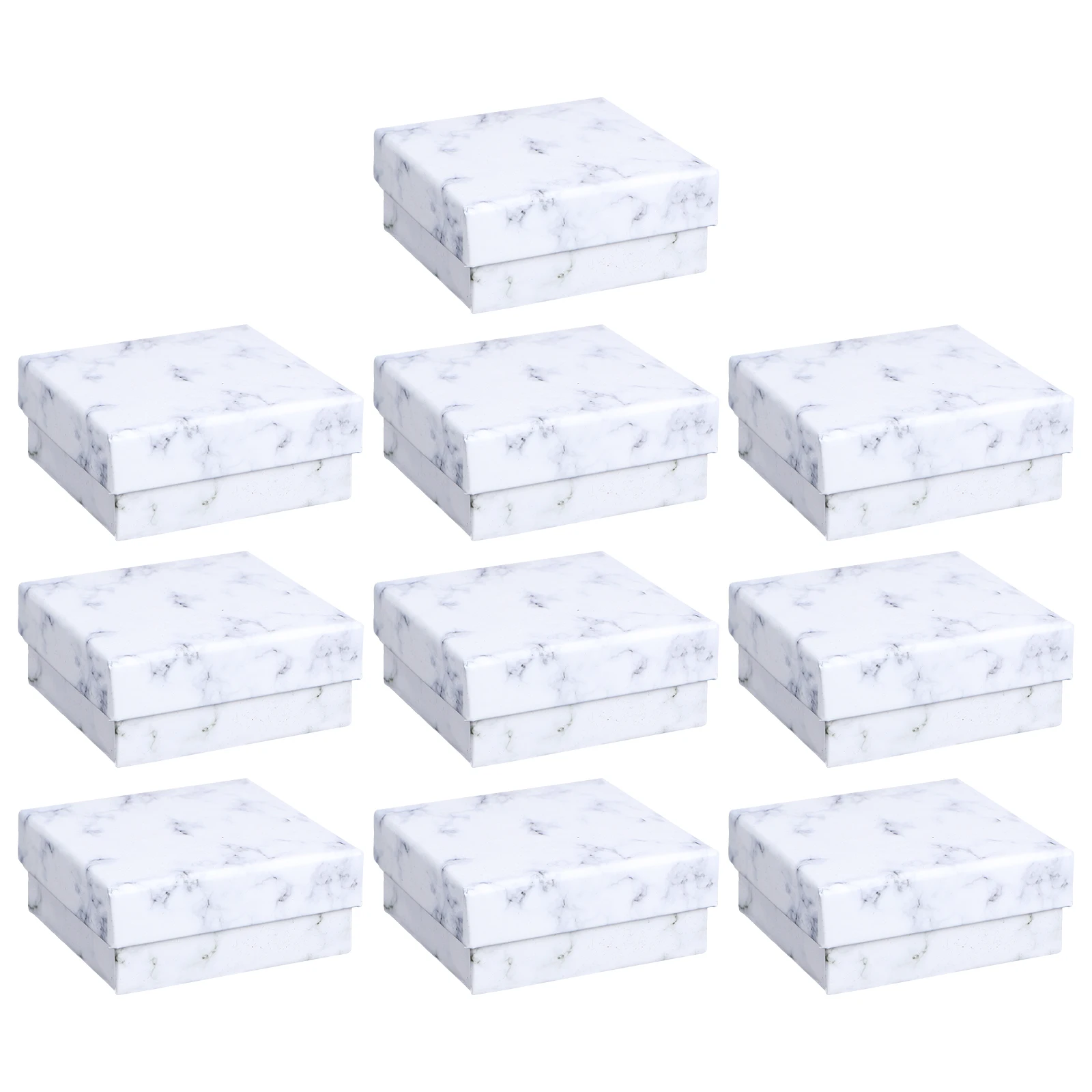 

10 Pcs Necklace Cases Marble Jewelry Box Holder Organiser Man Wrap Storage Boxes