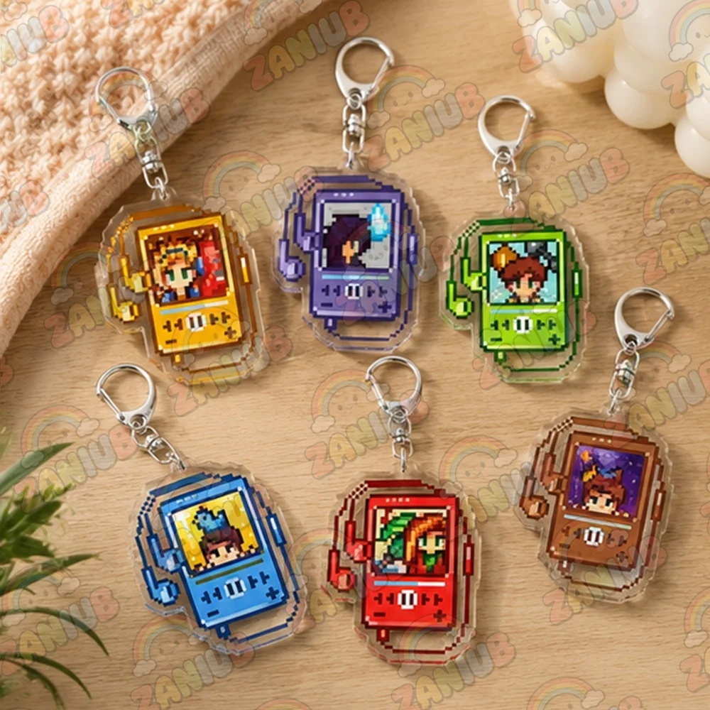 Game Chibi Haley Alex Sam Harvey Elliott Sebastian Keychain for Accessories Bag Charm Car Keyring Jewelry Fans Friends Gifts