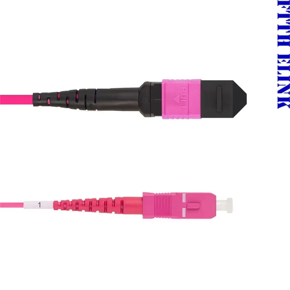 MPO-SC optic patch cord 8/12/24 cores OM4 female MTP-8SC 12SC fiber breakout Type B type A 8C 12C 24C OM4 ftth jumper lead ELINK