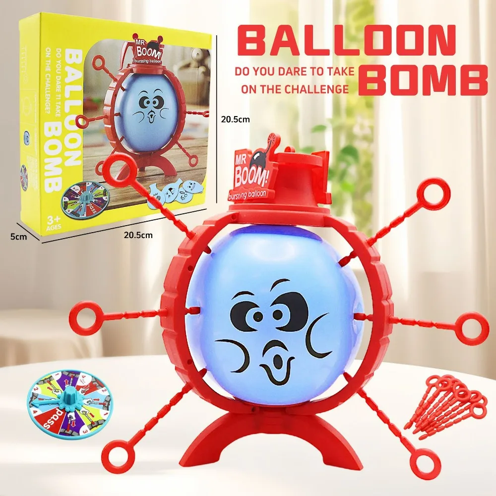 Jeu de ballons Boom Boom, jeu d'éclatement de ballons de bureau, jeux de société en famille, accessoire de farces, jouets interactifs, jeu de bâton amusant