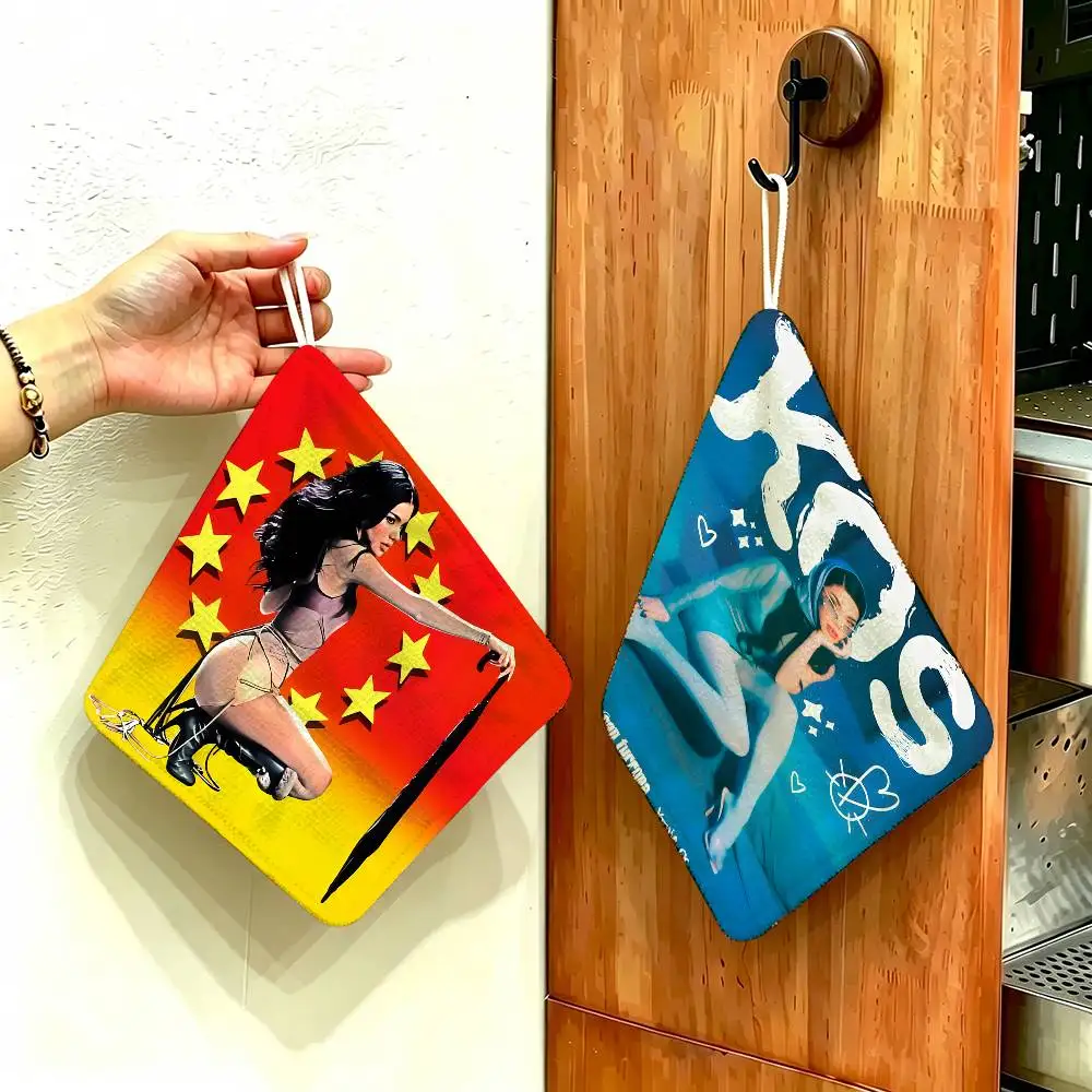 Os Case for k-Kenia singer Polyester Cotton Hand Wiping Towel with Hanging Loop, Lightweight for Home and Commercial Use
