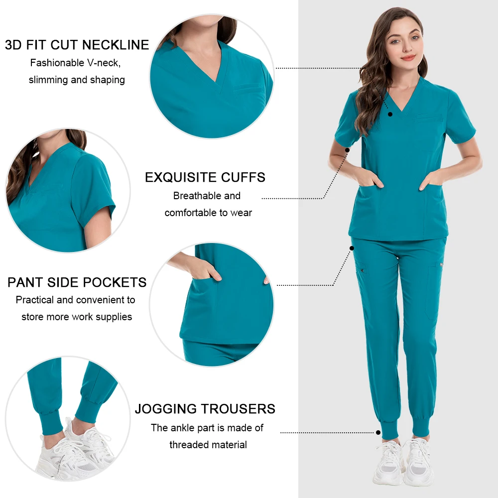 Scrub per infermiere accessori ospedalieri Unisex negozio di animali clinica veterinaria Scrub medico uniforme pediatria all'ingrosso abbigliamento da lavoro dentale