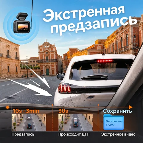 Видеорегистратор 70mai A510 1944P с GPS и 4G, поддержка парковки — пример использования