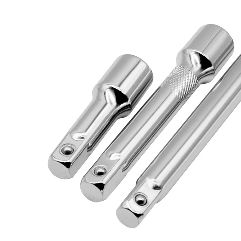 1PC Socket Ratchet Wrench Extension Bar 75/125/ 250 mm Long Steering Sleeve Connecting Rod Accessories Mechanical  Repair Tools