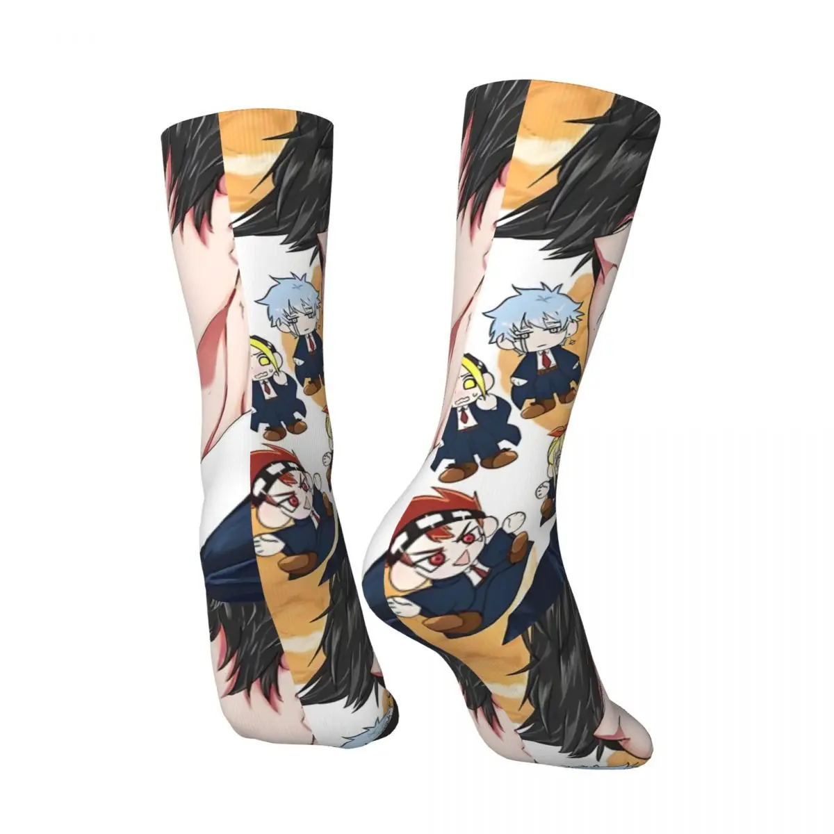 Funny Happy Men's compression Socks Mash Retro Harajuku Mashle Magic And Muscles Hip Hop Novelty Casual Crew Crazy Sock Gift