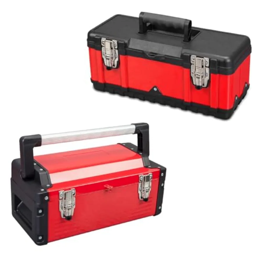 

16" Inch Metal Tool Box and 15.5" Inch Steel Tool Box