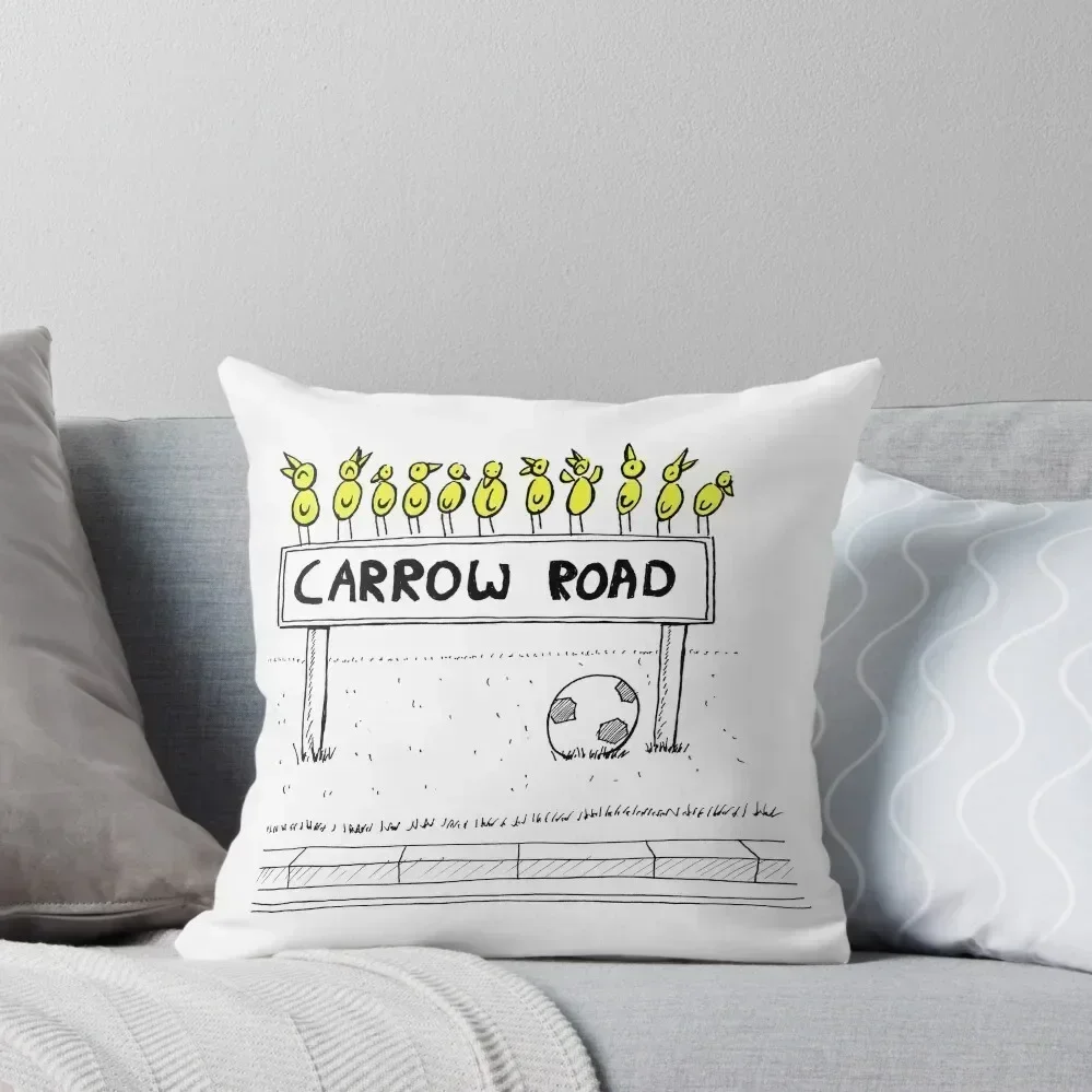 Carrow Road - Canary Cartoon (inspired by Norwich City FC) Throw Pillow Christmas Pillowcase christmas cushions covers pillow