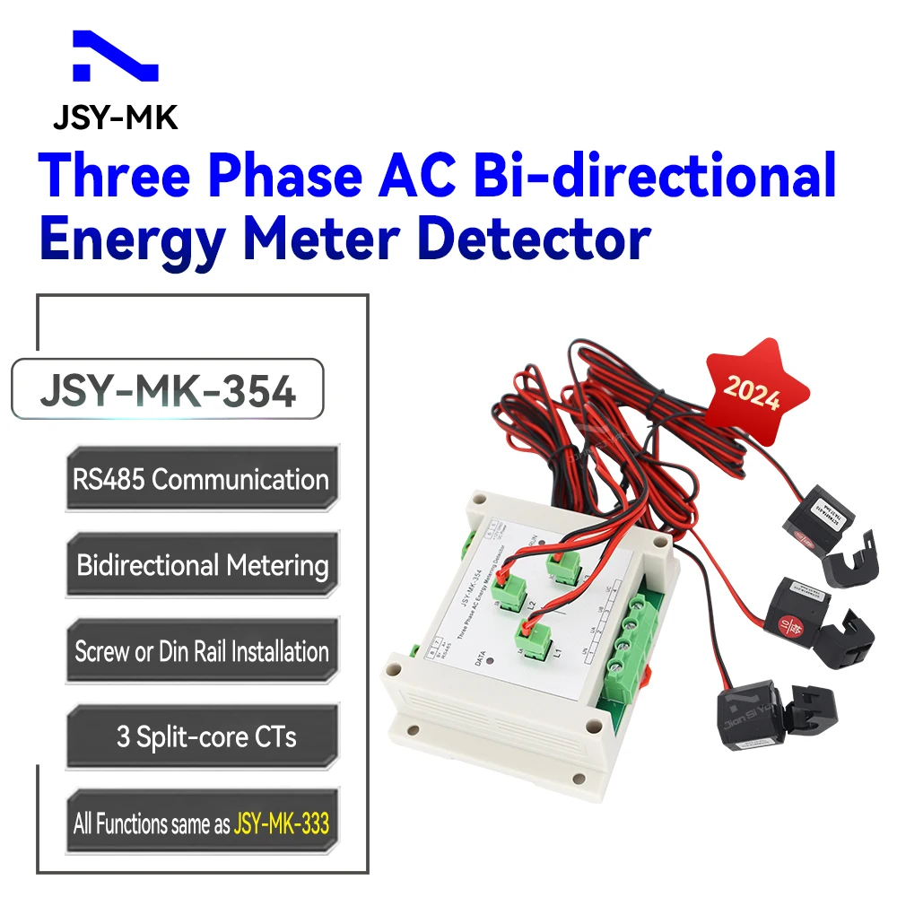 medidor de energia bidirecional para roteador solar fases jsy mk354 3p4w 50ma 63a 50hz 380v ac 01