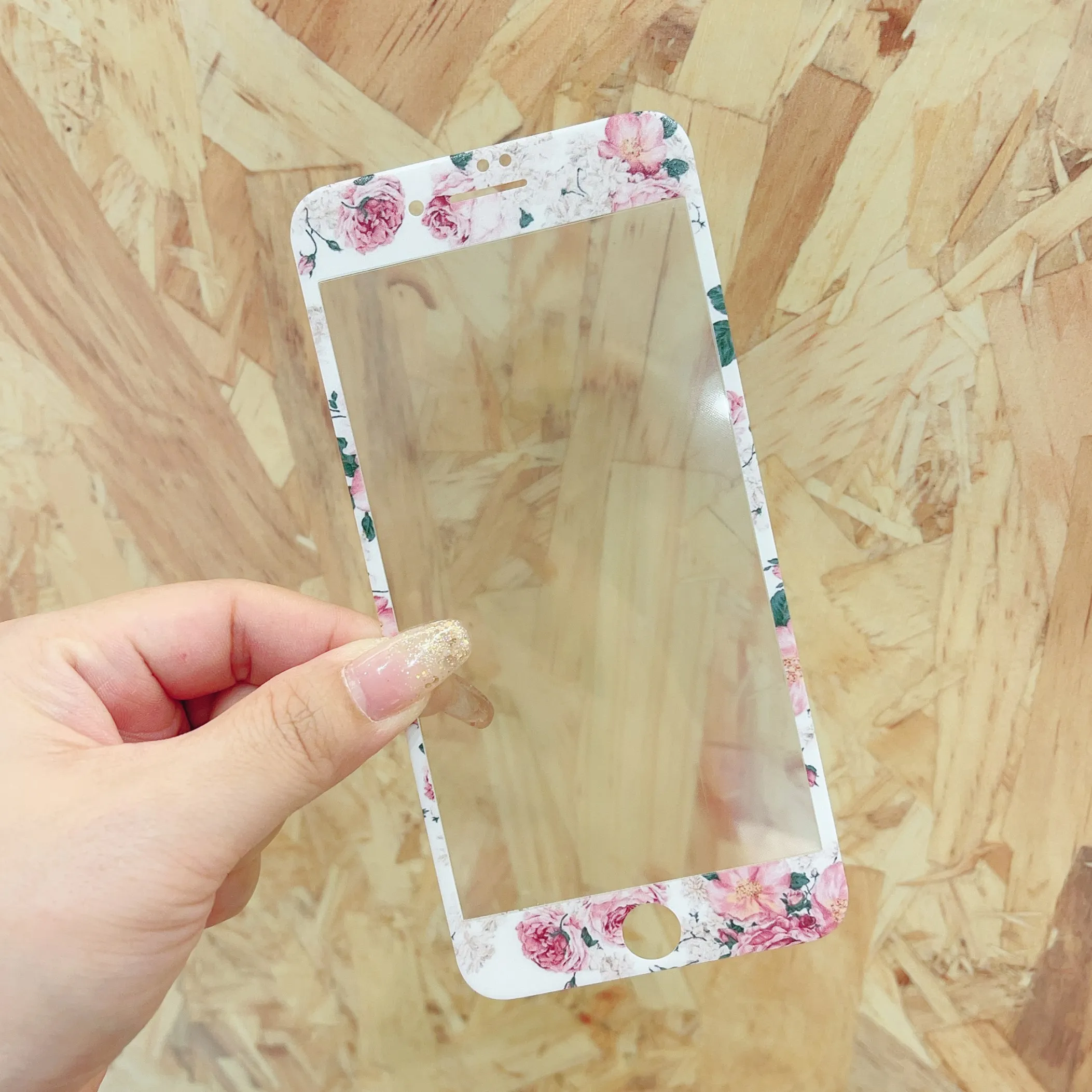 Flowers Fruit for iPhone 7 8 Full Cover Tempered Glass for iPhone 6 6s plus 7plus 8plus HD Screen Protector