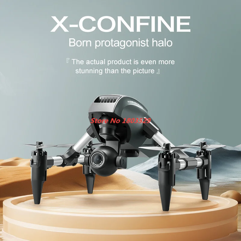 8K MINI Optical Flow Hover Remote Control Quadcopter WIFI FPV Dual Camera One Key Take Off Alloy Precise Material RC Drones Toy