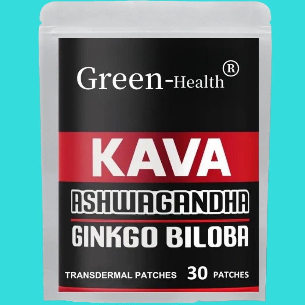 

30 Patches Kava Kava Transdermal Patches with Ashwagandha Root Ginkgo Biloba Brain Health,Muscle & Immune System