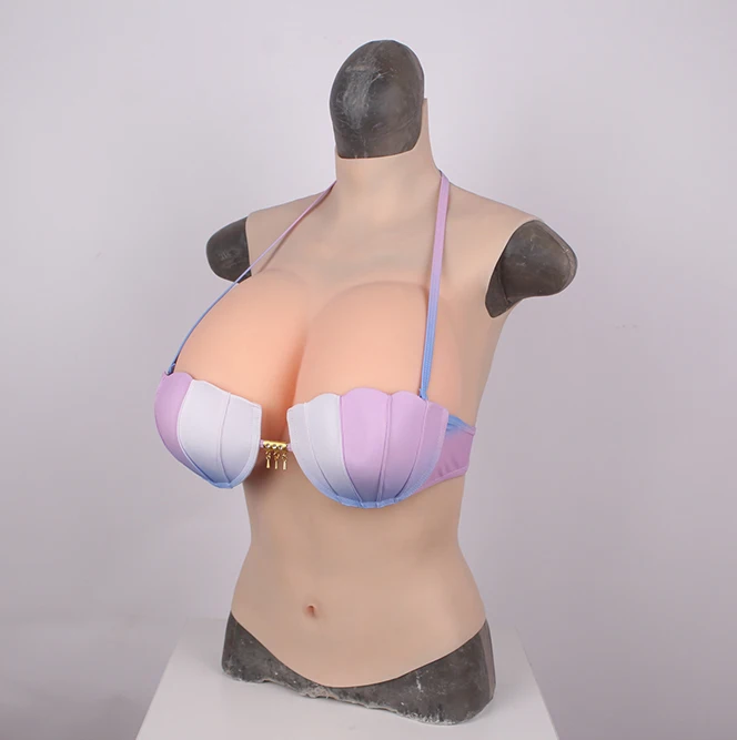 Solid Half Silicone G Cup Artificial Breast Cd Transvestite Fake Breast For Men And Women Fake Transgender Bodysuit Clothes