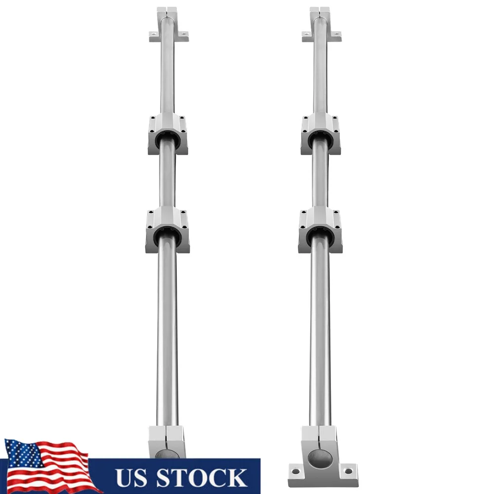 

2PCS SFC20 1000mm Linear Guide Rail Set with 4PCS SC20 Sliding Blocks and 4PCS Rail Supports CNC Machines and DIY Projects