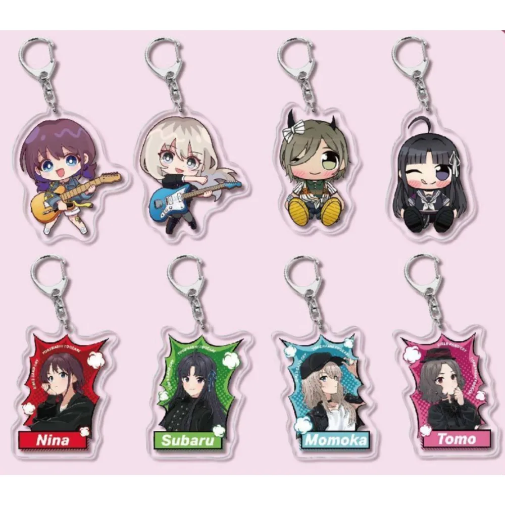 New GIRLS BAND CRY Key Buckle NINA ISERI MOMOKA KAWARAGI Anime Peripheral Cute Originality A Bag Pen Case Hanging Decorations