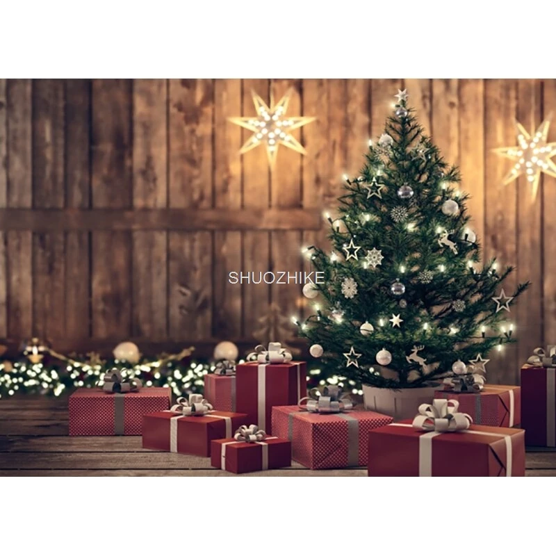 SHUOZHIKE-Art Tecido Natal Tema Fotografia Fundo, Crianças Retrato Cenário, Photo Studio Props, 1911 CXZM-43