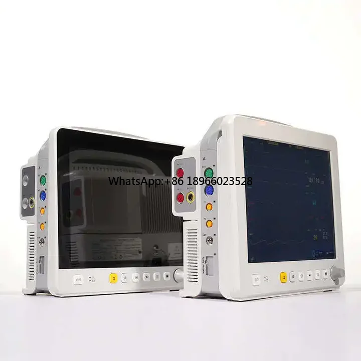 Portable medical vital sign patient monitor 6 parameters bedside monitoring machine for hospital ICU outpatient transport