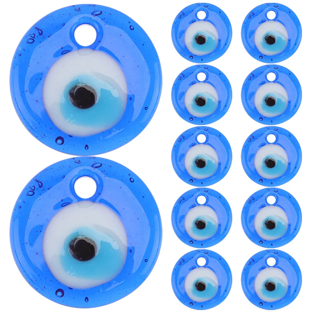 

12 шт. турецких бусин-глазурек с синим глазом, подвески от сглаза, аксессуары для изготовления ювелирных изделий своими руками, для браслетов, ожерелий, шармов