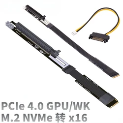 Adattatore riser GPU grafico ADT PCI Express 4.0 3.0 PCI-E 4.0 M.2 NVMe a X16 Cavo di prolunga Gen4 GPU Mining per scheda AMD NVIDIA
